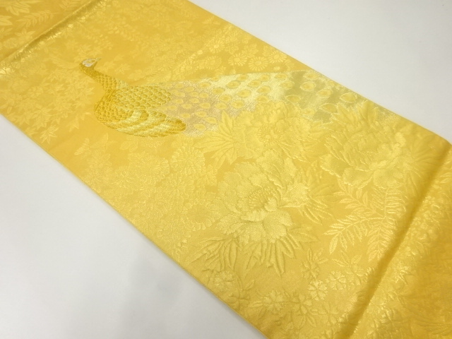 JAPANESE FUKURO OBI / WOVEN FLORAL PLANTS